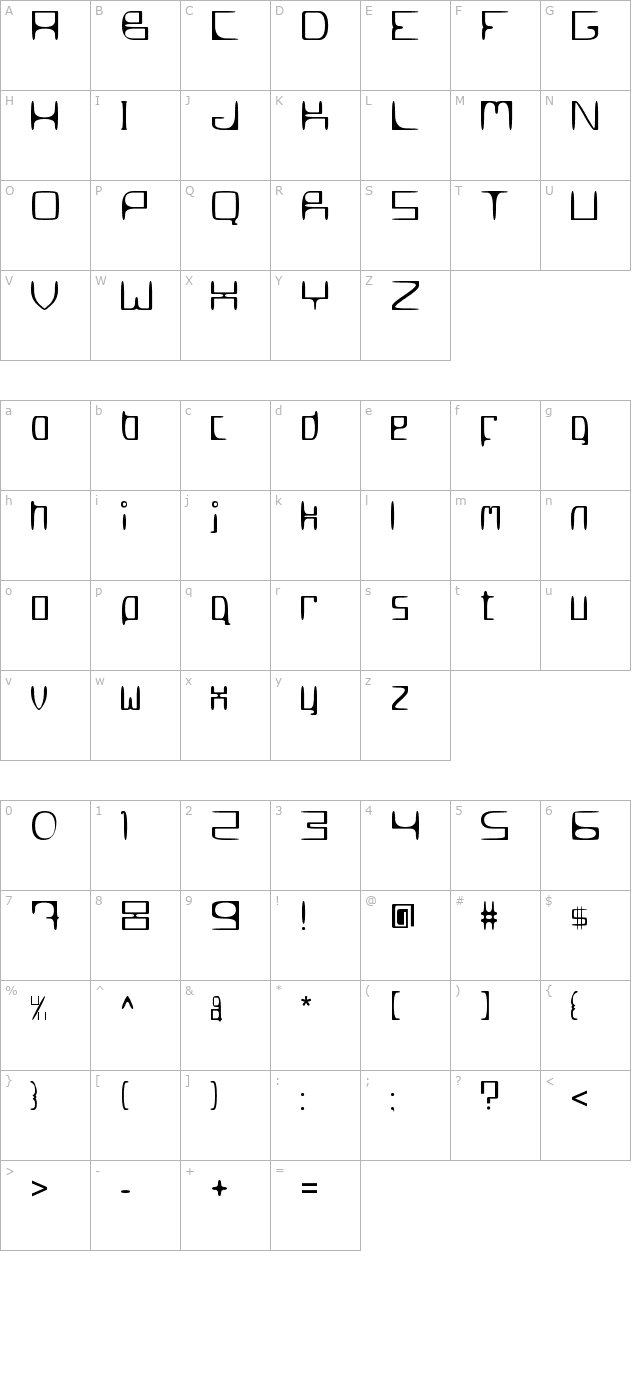 MetroSlum character map