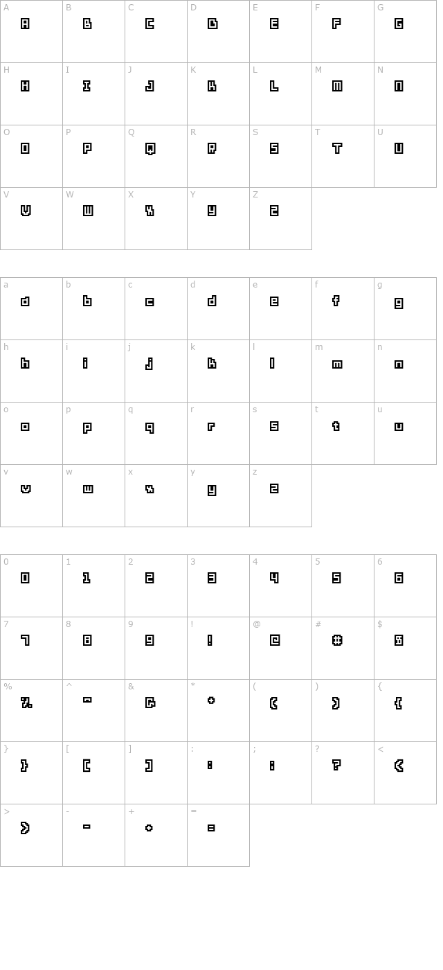 micro-bit-1 character map