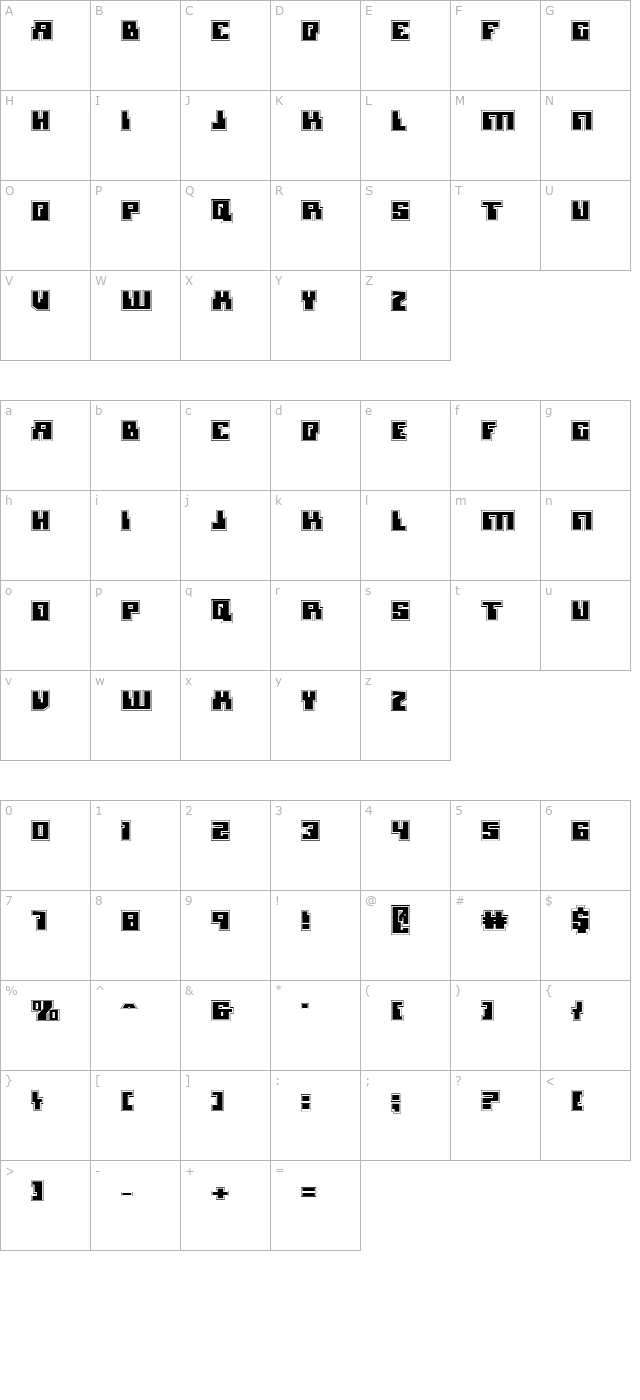 Micronian Academy character map