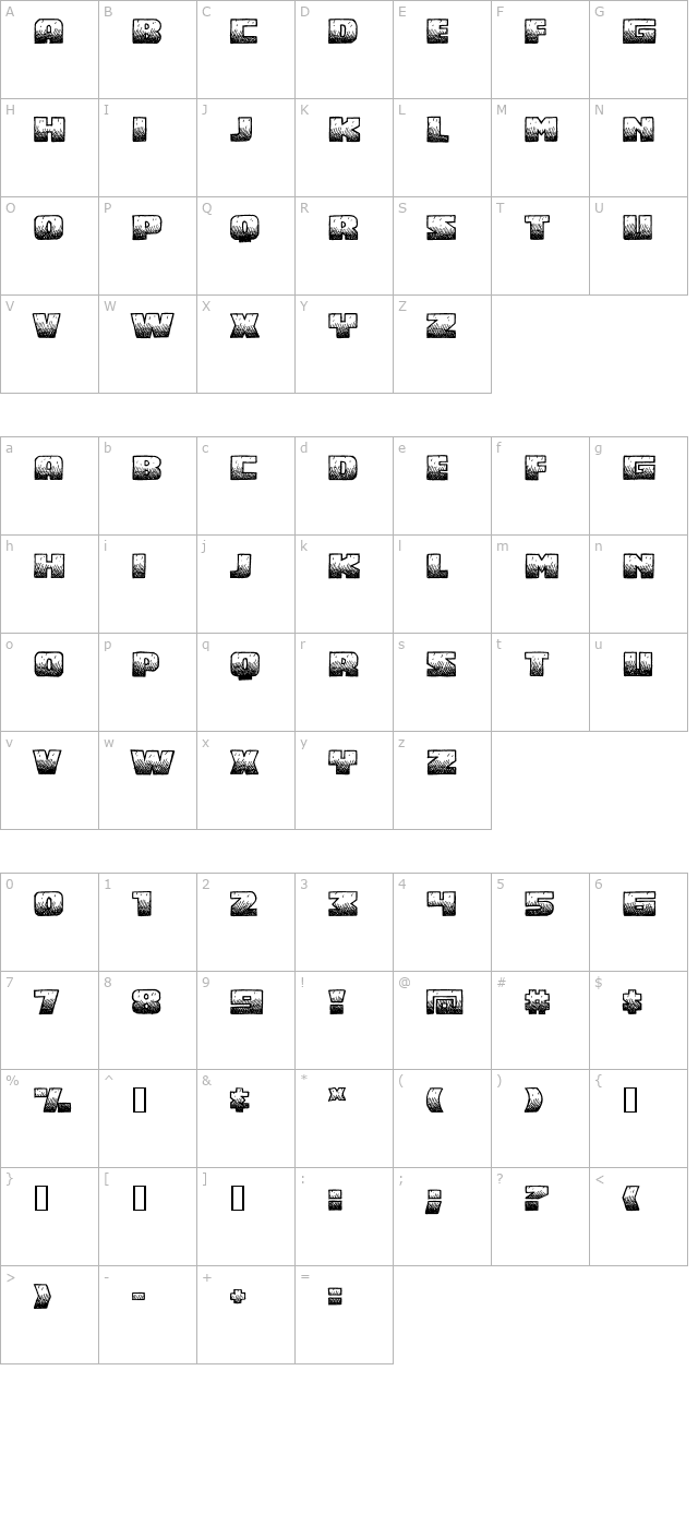 Midnight Snack BB character map