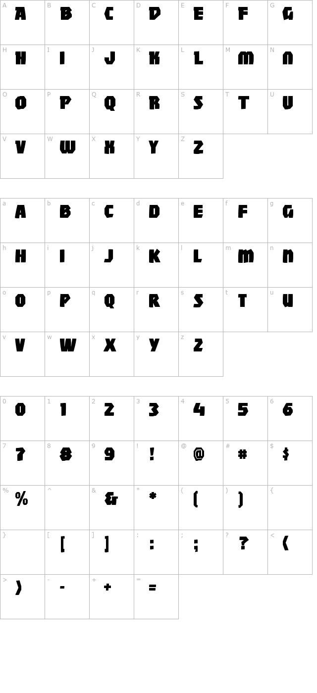 MightyWindyBlack character map