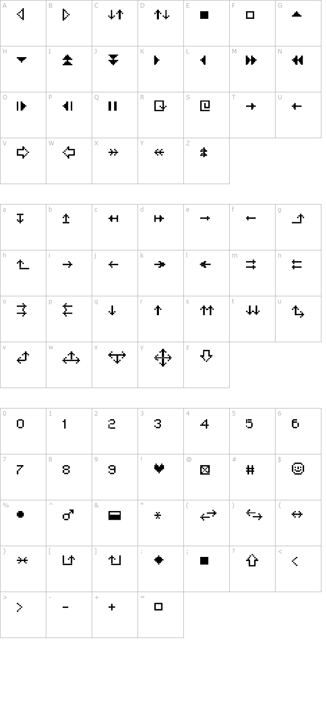 ministrzalki character map