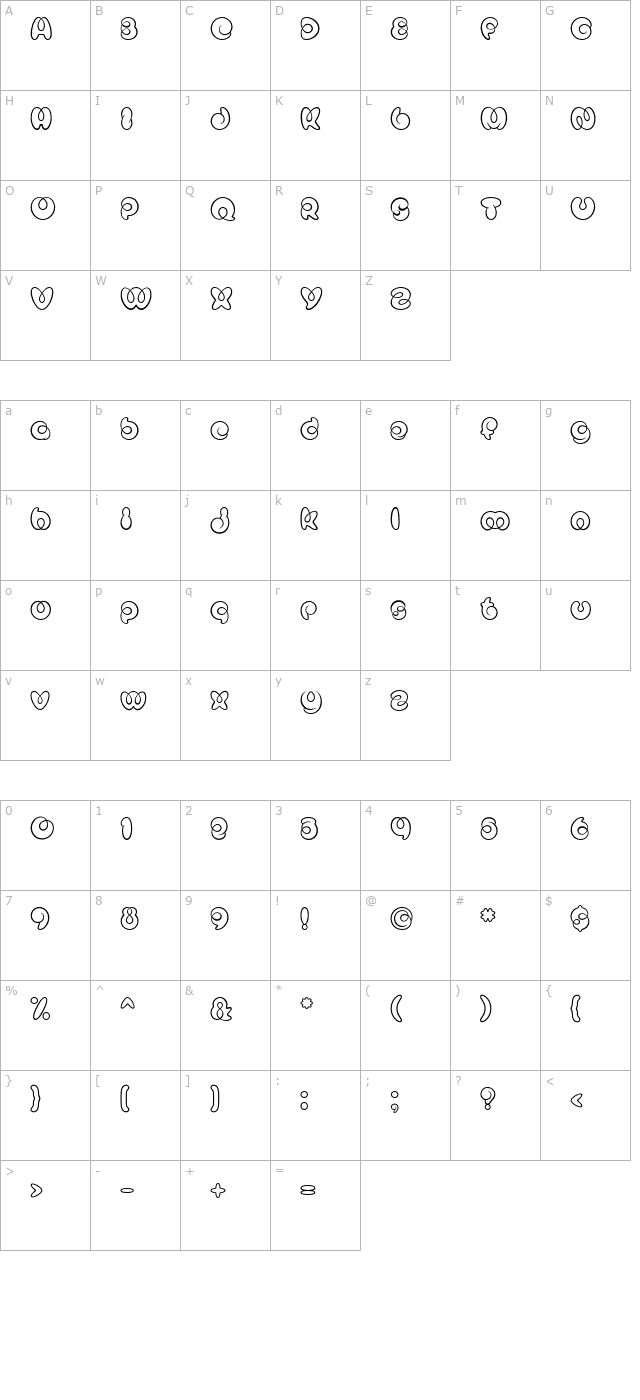 mister-loopy-regular character map