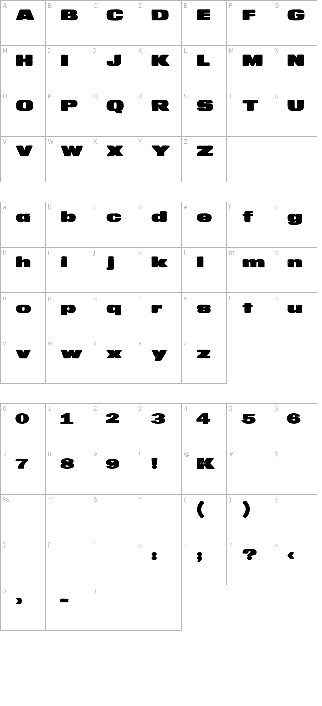 MKaputt Expanded character map