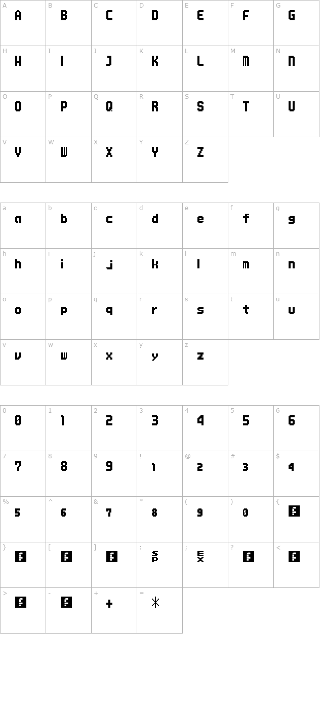 MMBNThick character map