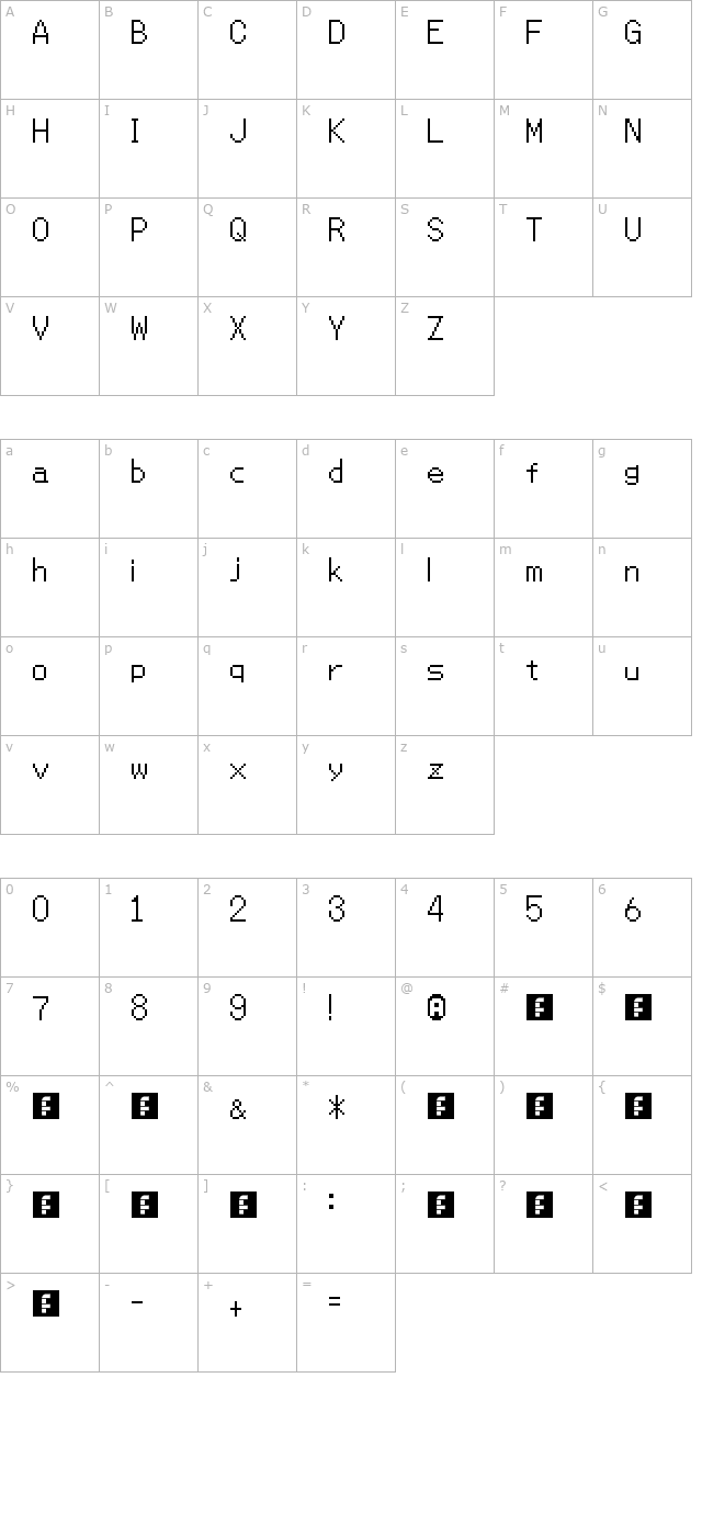 MMBNThin character map