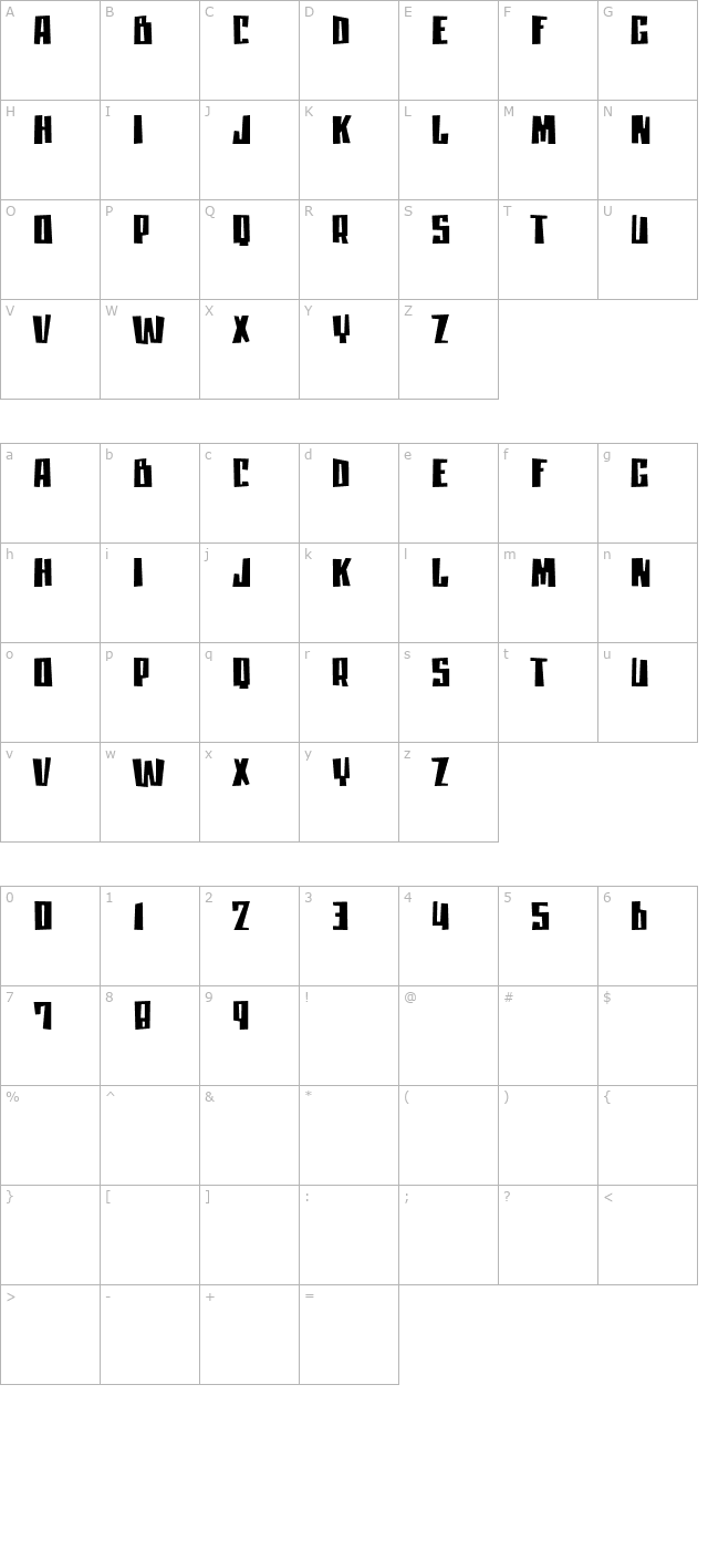 moanlisa-otf character map