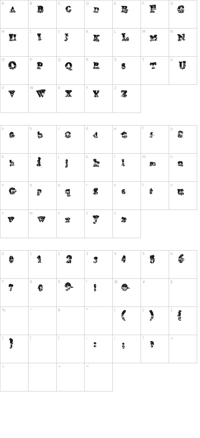 Mohawk character map