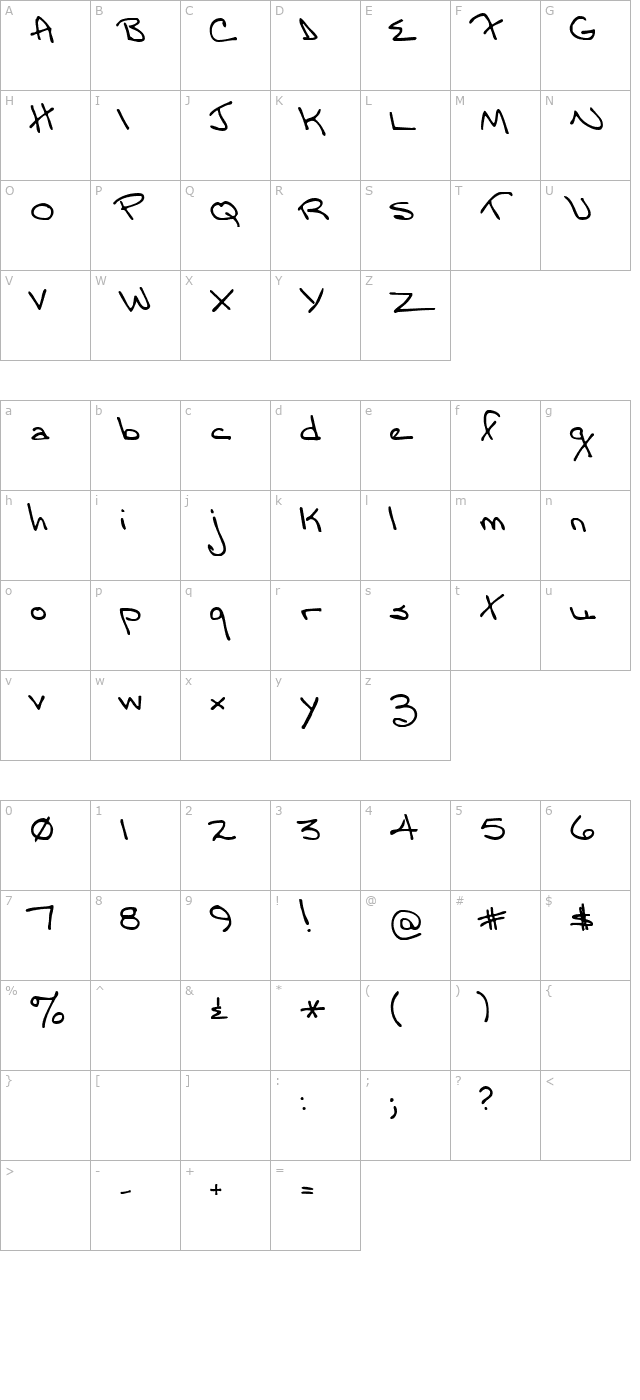 moms-font-yoff character map