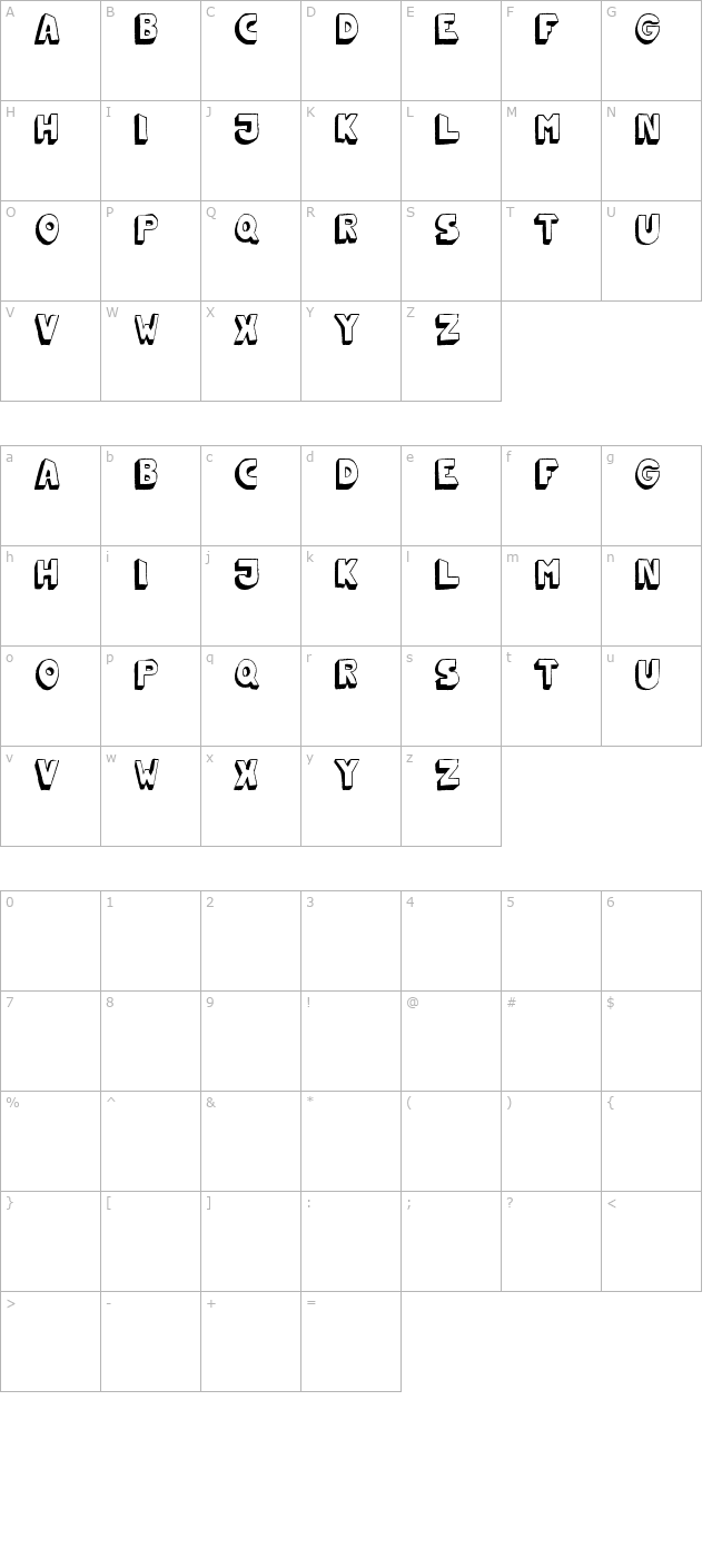 Mono2poser character map