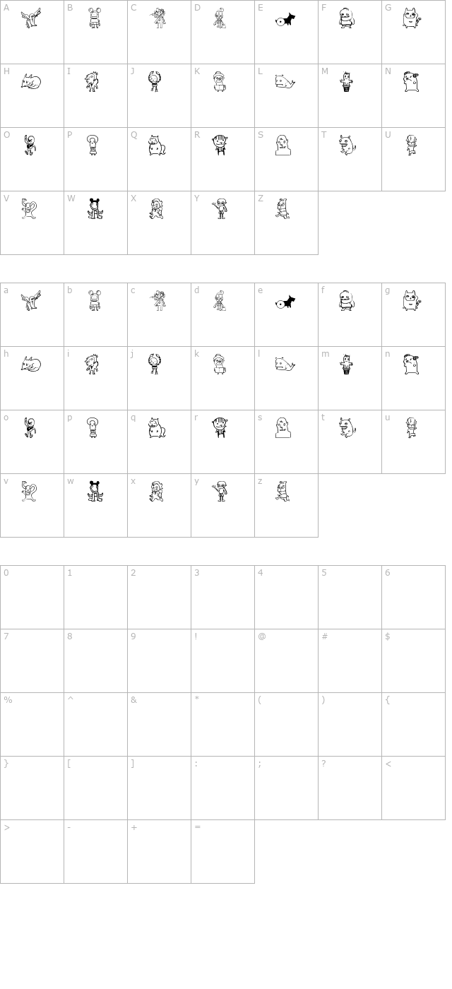 Monos Frekis character map