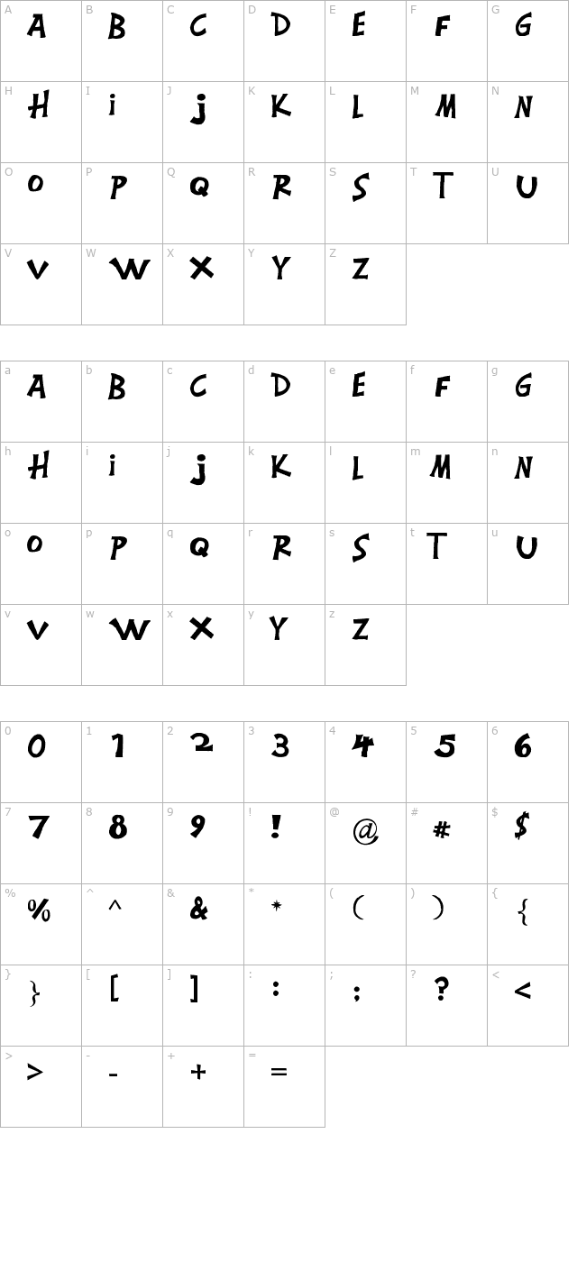 montgomery character map