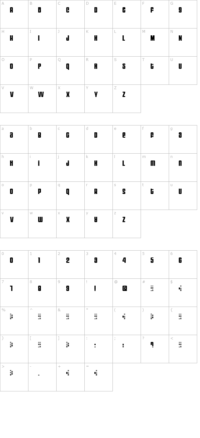 moog character map