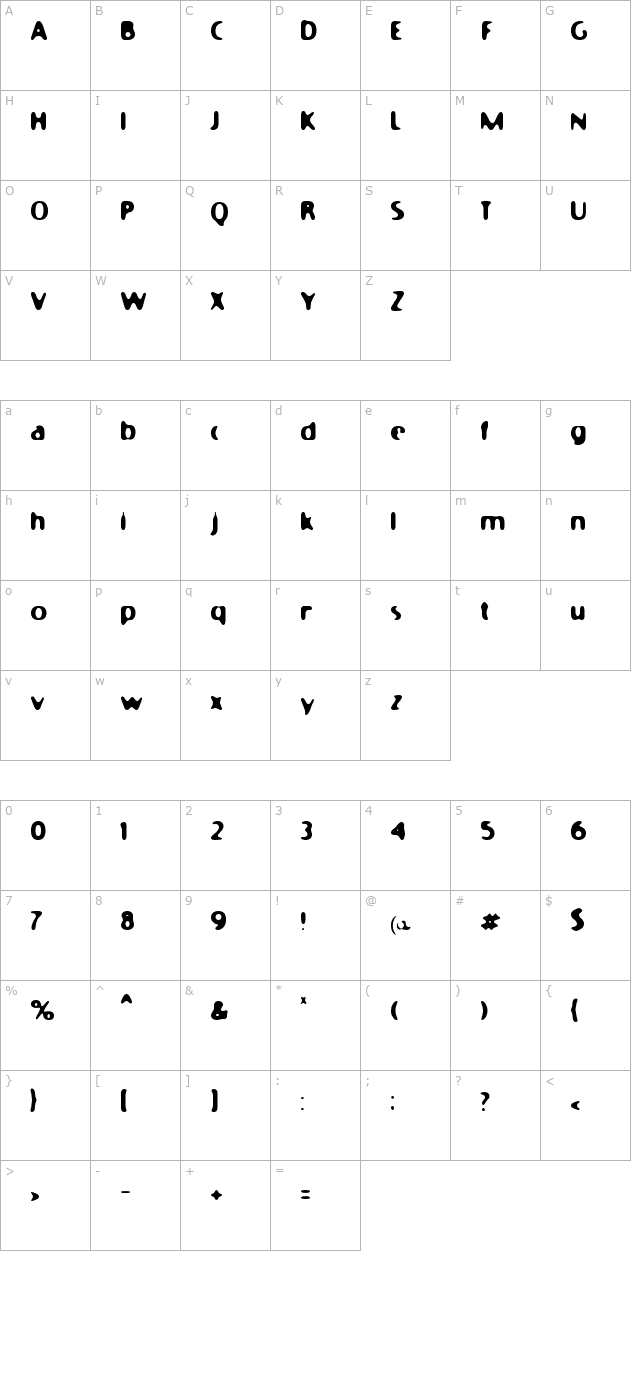 moony-cat character map