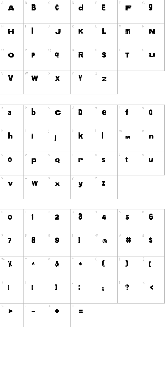 more-than-enough character map