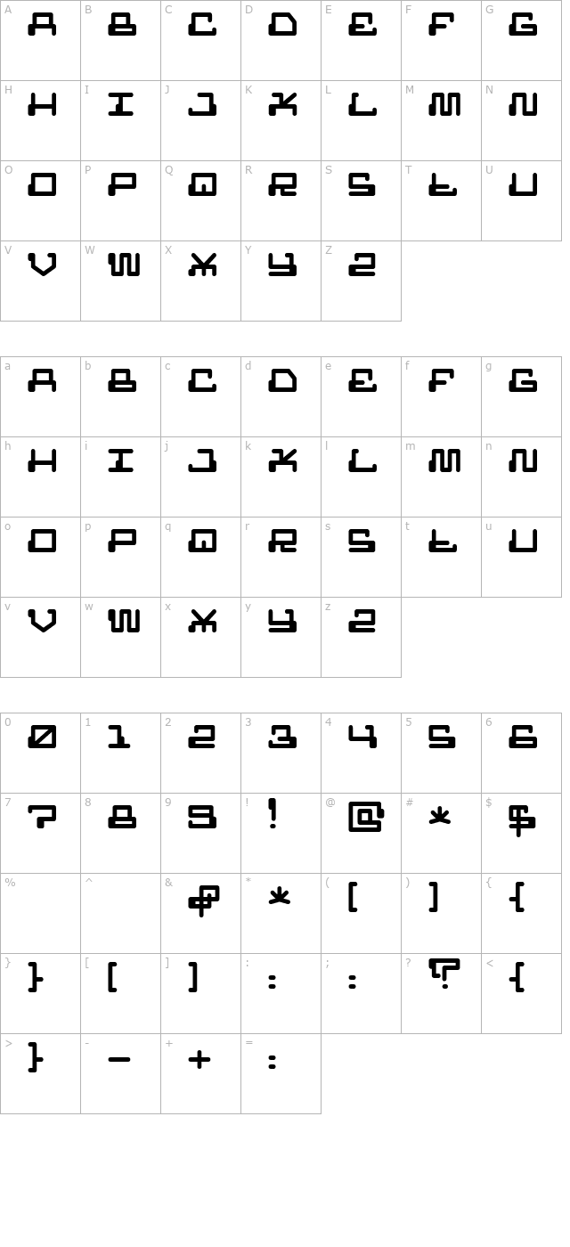 MR FUGLESANG CLEAN character map