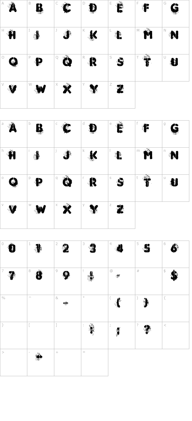 mudshake-83 character map