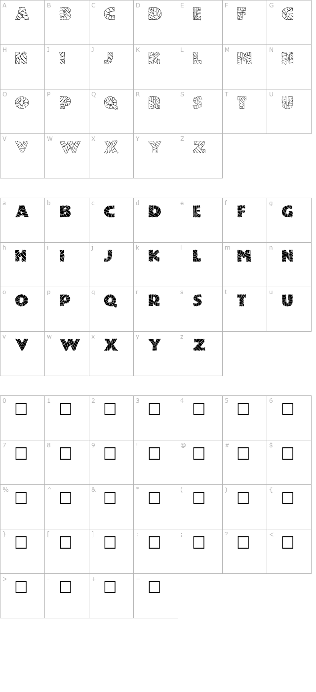 Mummified character map