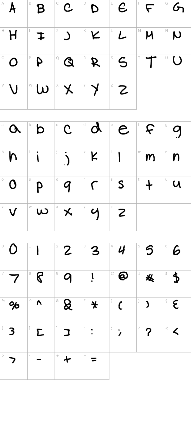 natalia-colleen character map