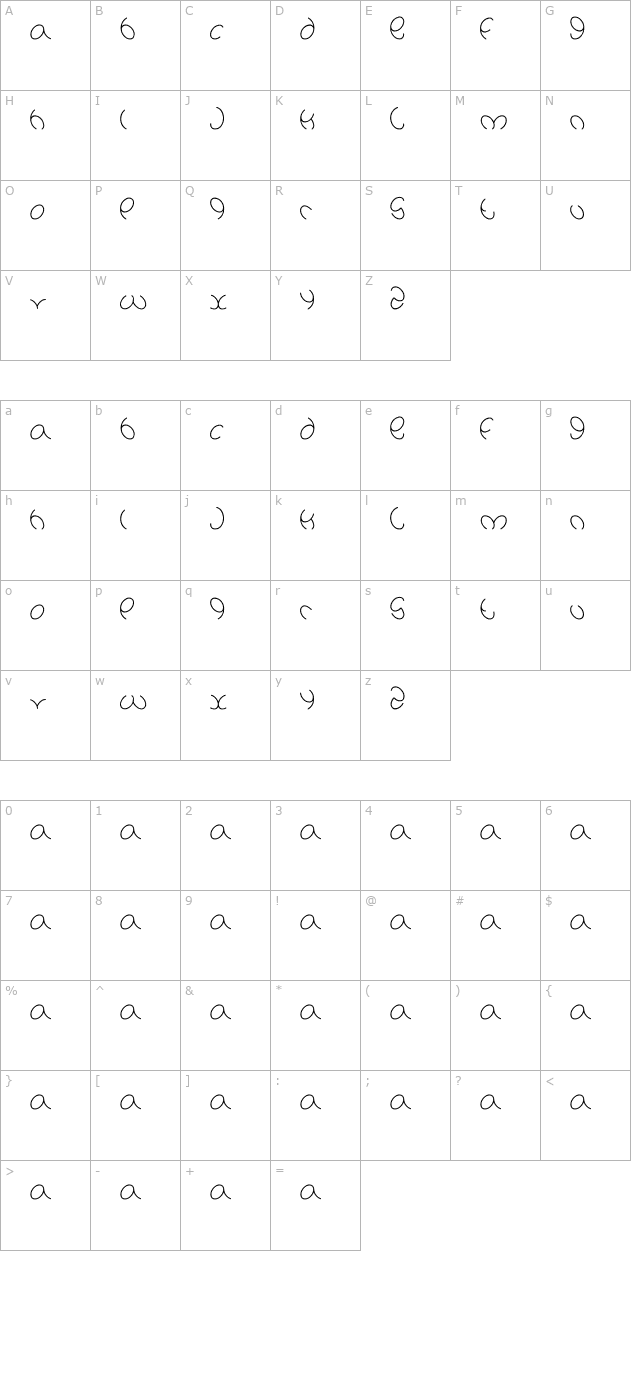 Natalie character map