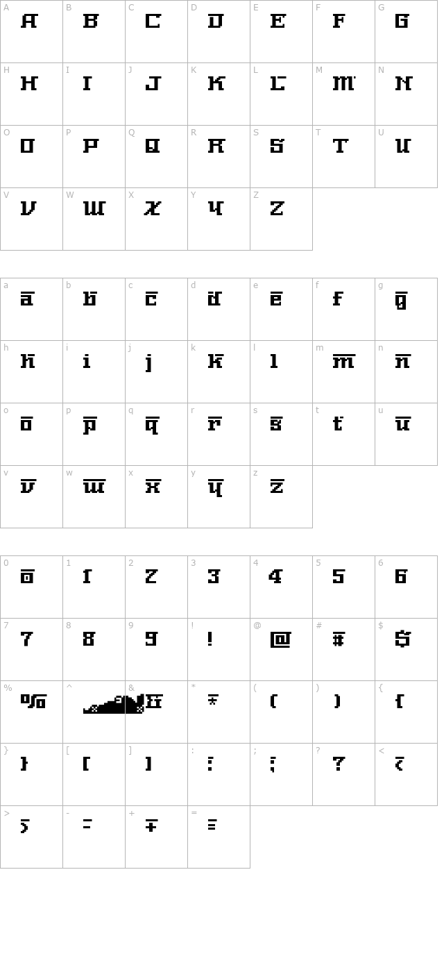 Nerima Number character map