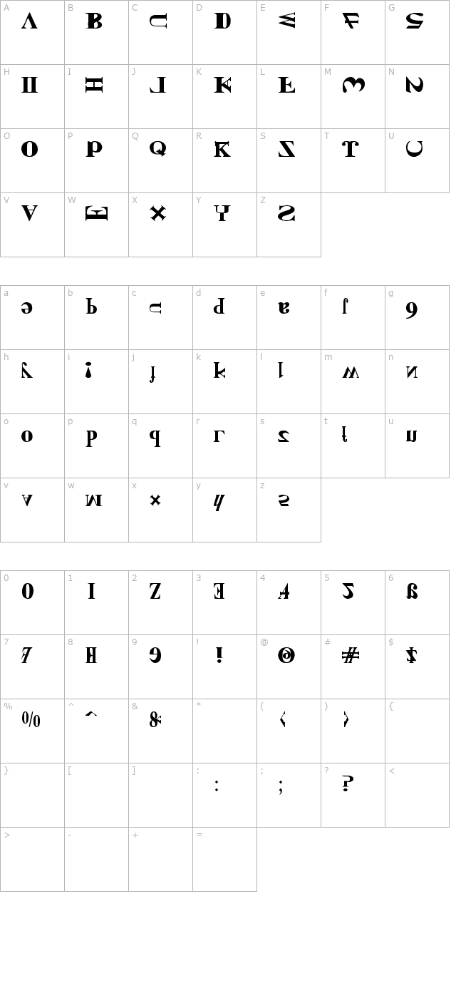 new-kind-of-english character map