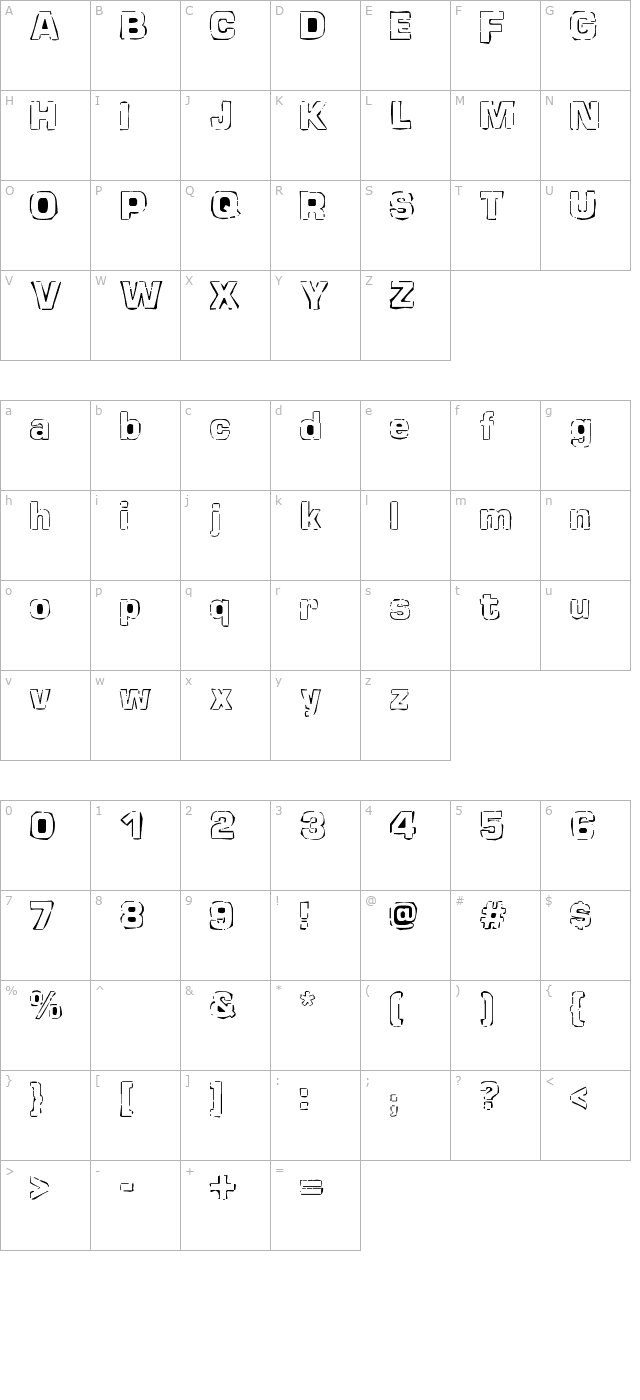 Newstile character map