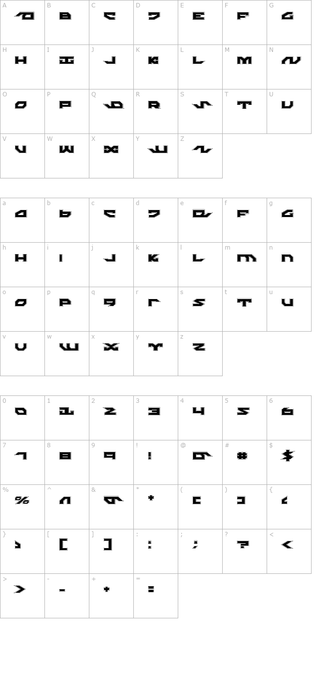 nightrunner-pro character map