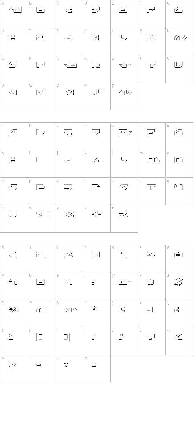 nightrunner-shadow character map