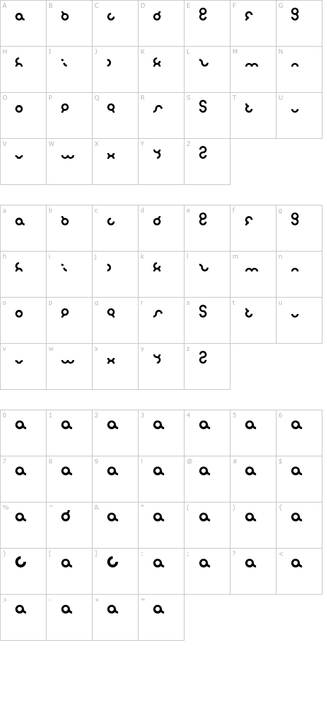 Noakatz character map