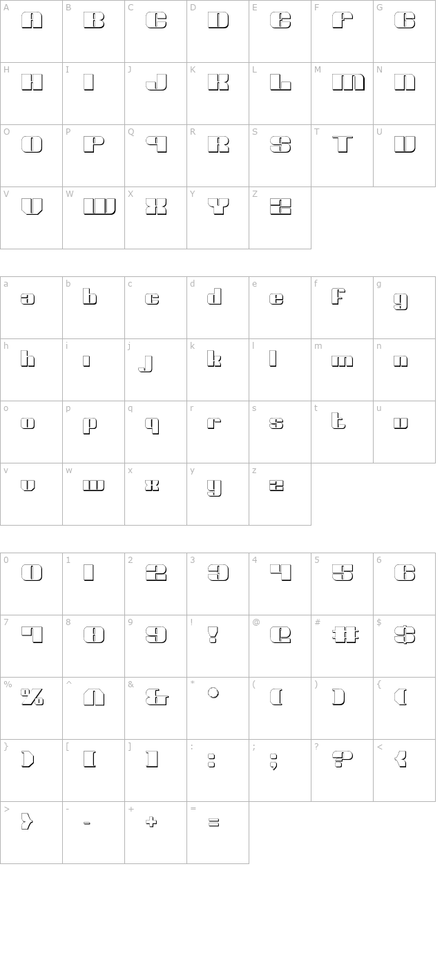 Nolo Contendre Shadow character map