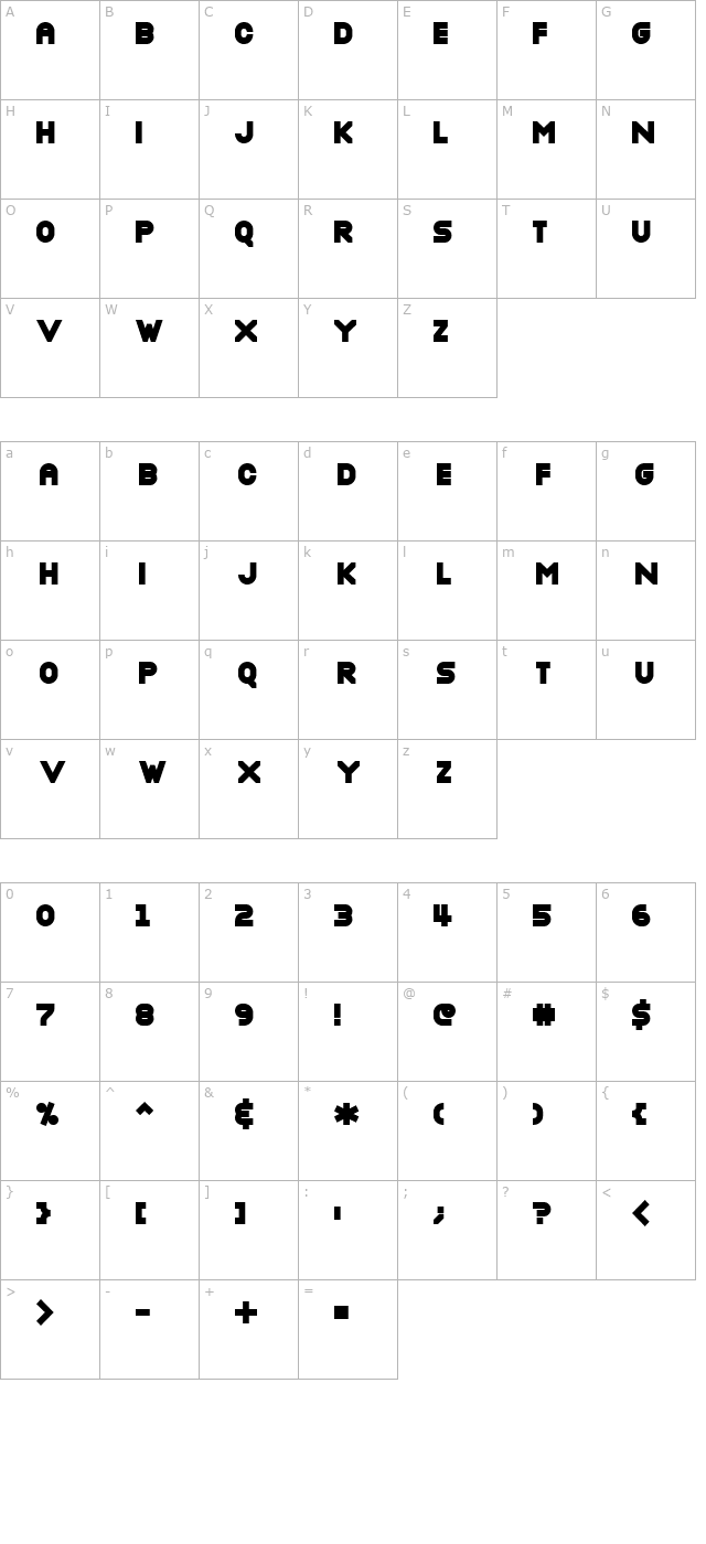 nottkeblack character map