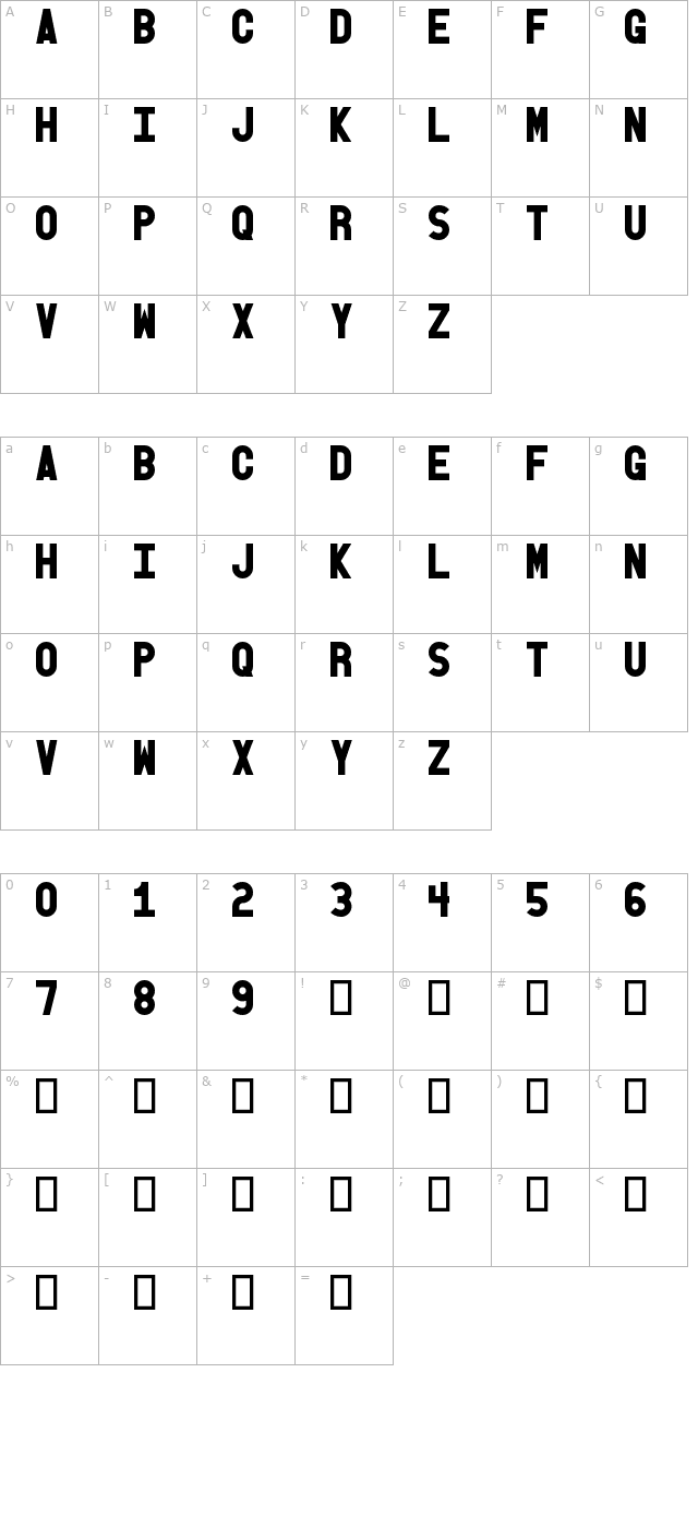 old-block character map