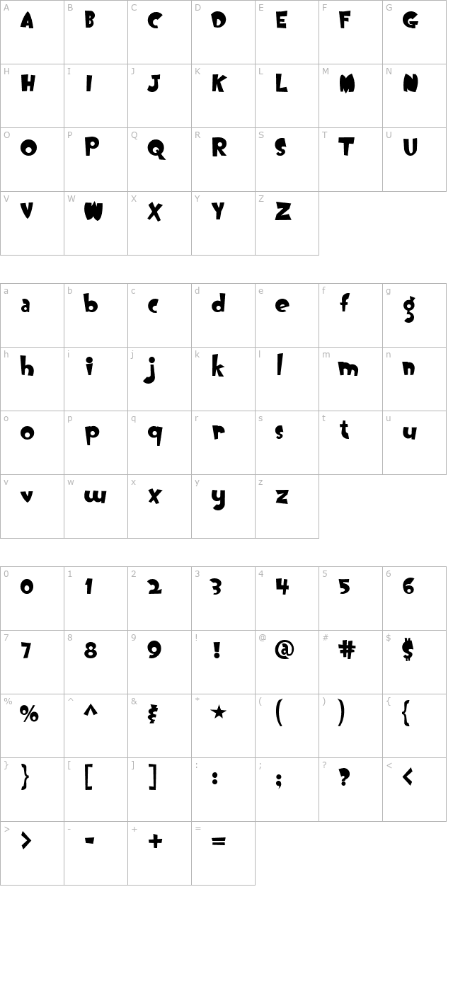 oogie-boogie character map