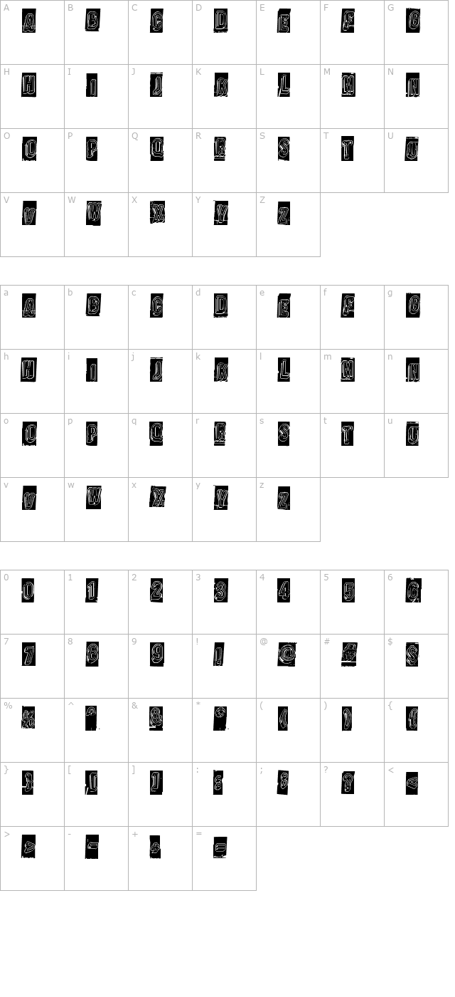 Oravanpyörä character map