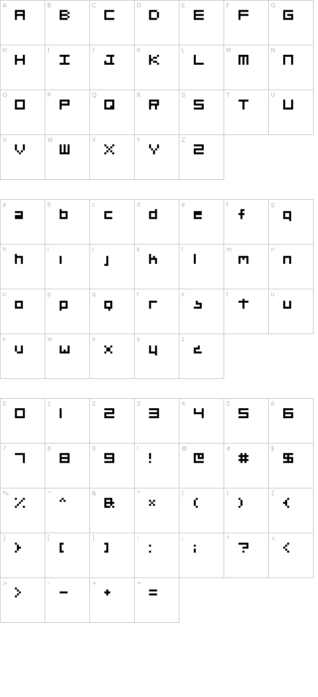 Org_v01 character map