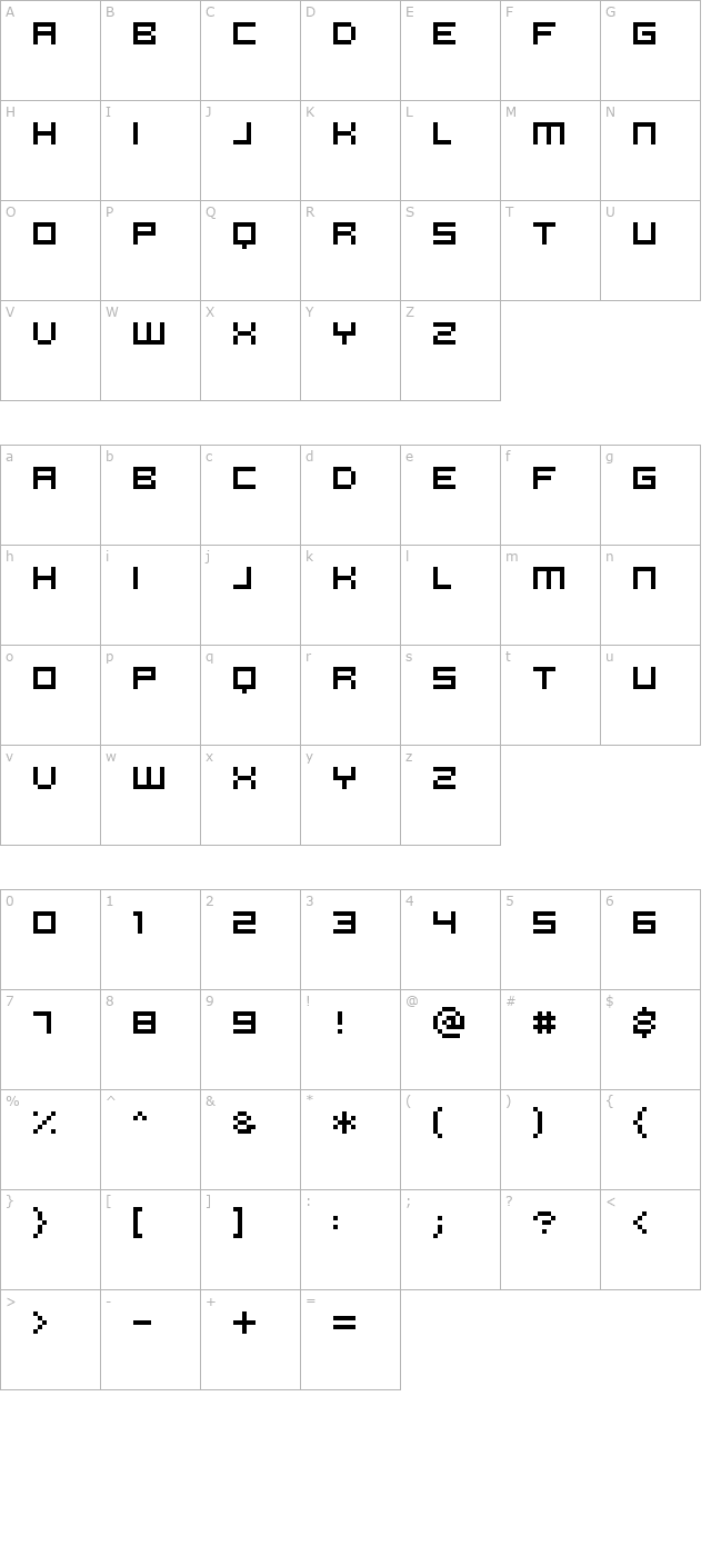 pannetje-10 character map