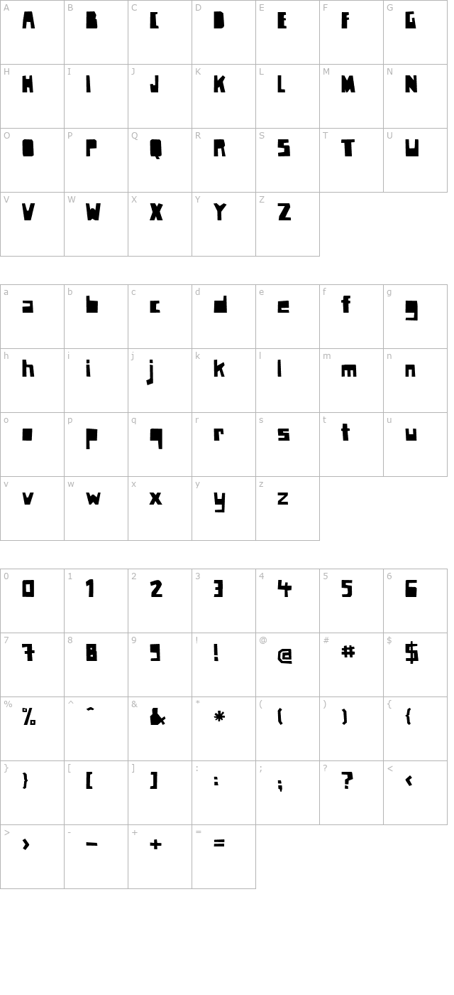 paper-johnny-drei character map