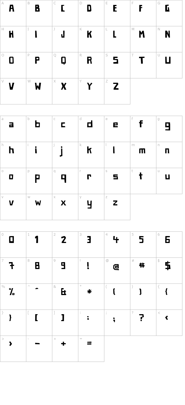 paper-johnny-eins character map