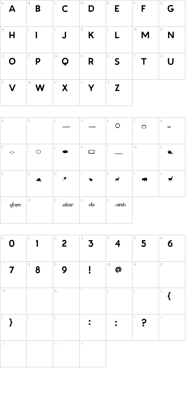 patagonian-titles character map