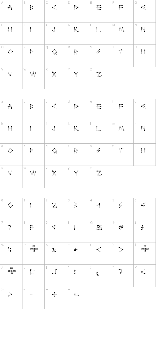 perfect-match character map