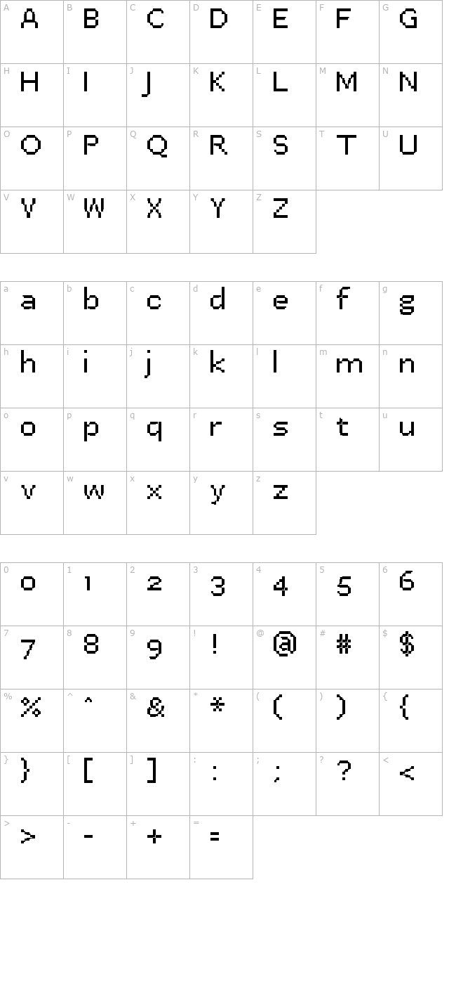 pf-easta-seven character map