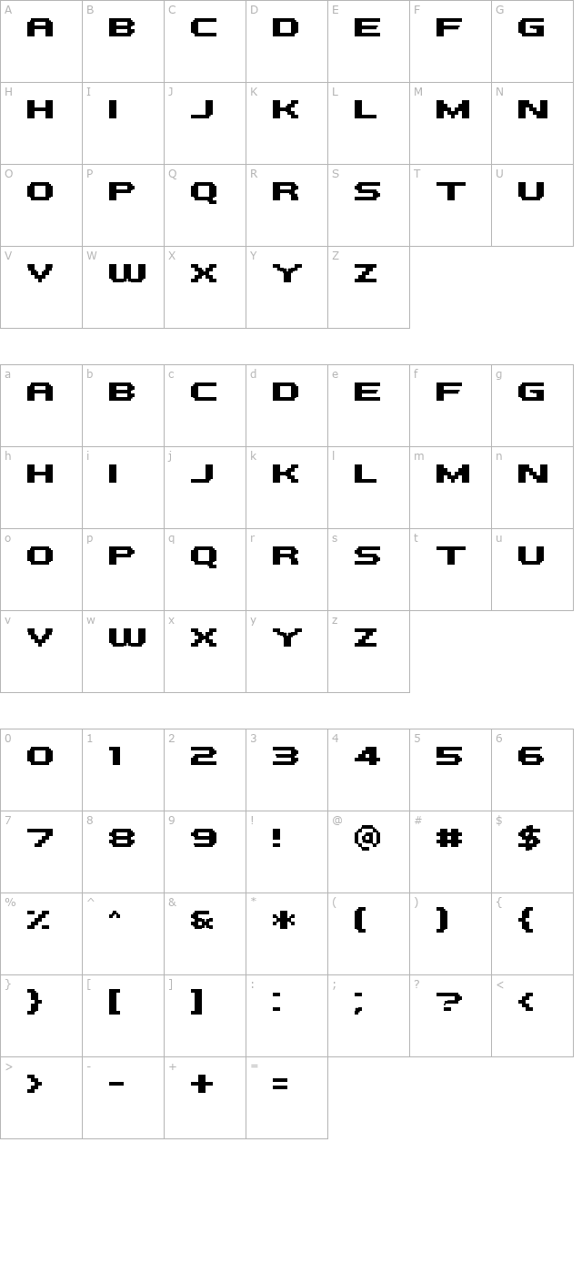 pf-tempesta-five-extended-bold character map