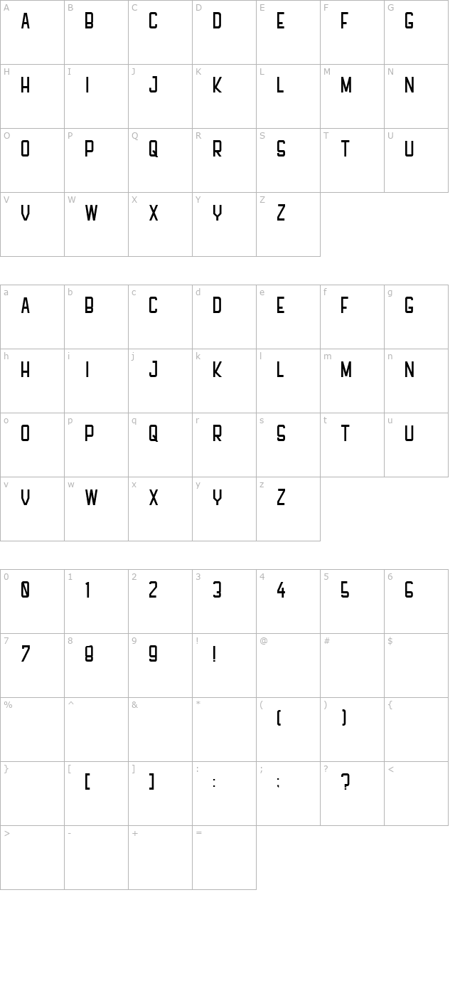 pfhall character map