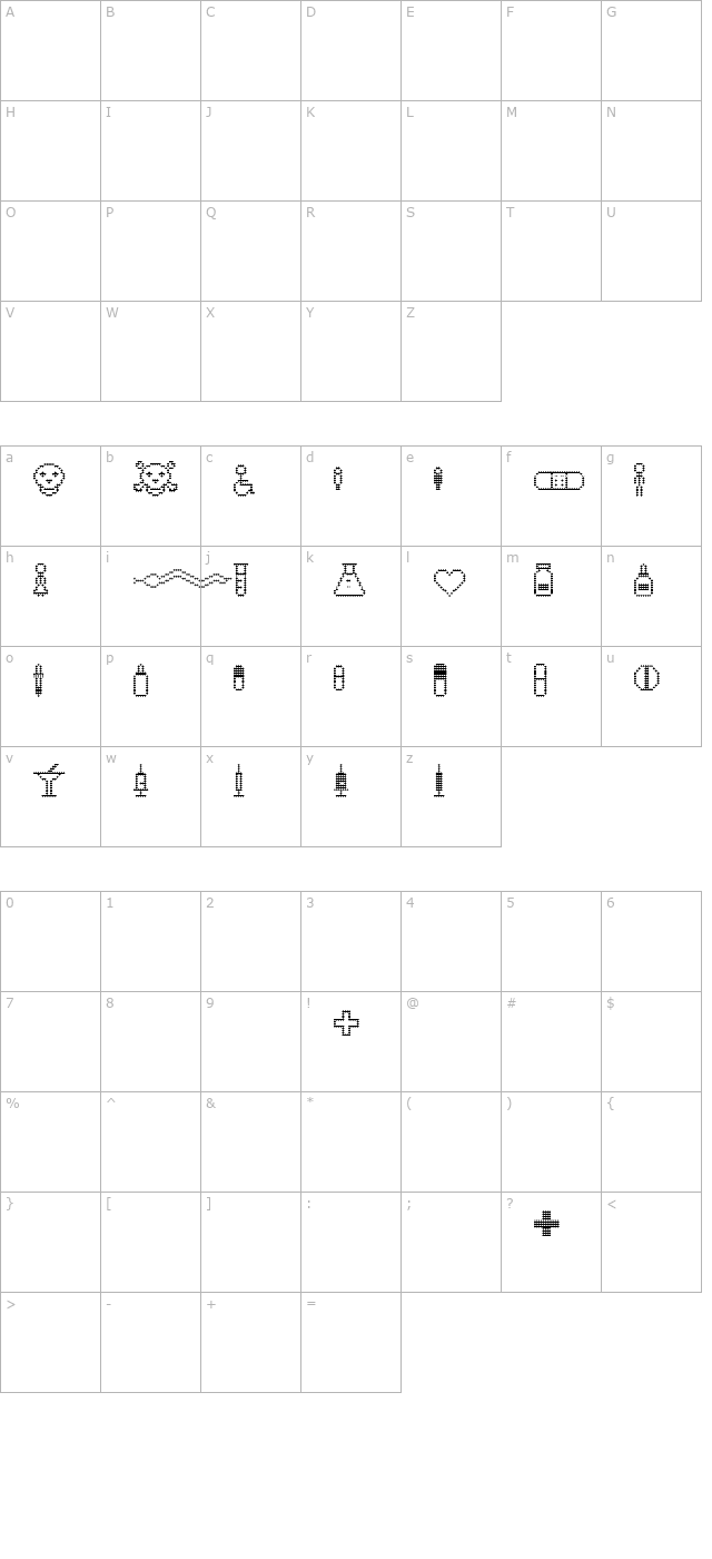 PharmaPicto picto character map