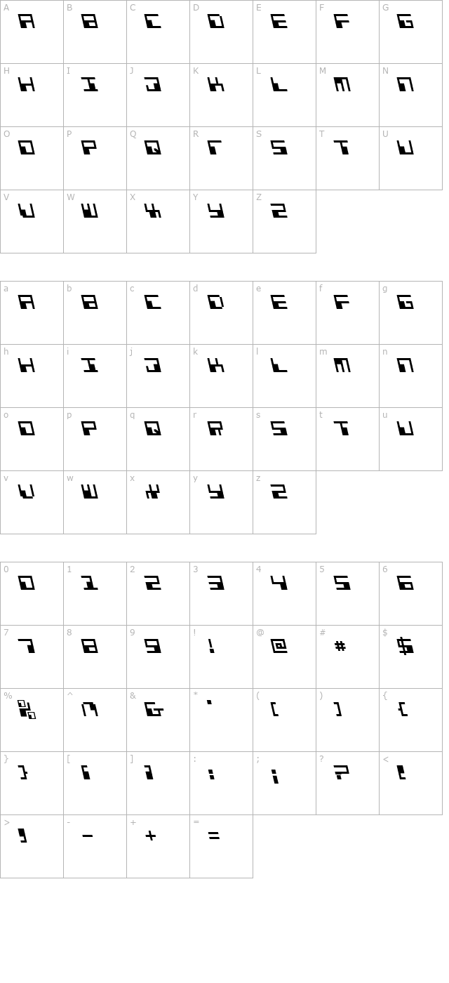 phaser-bank-leftalic character map