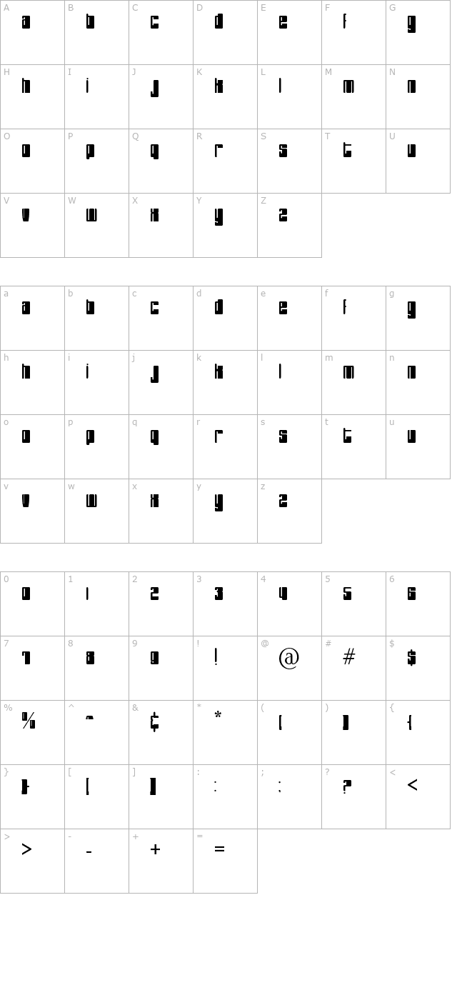 phuture character map