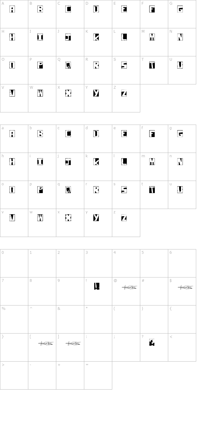 Pimper character map