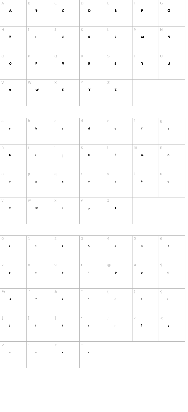 pixel-noise character map