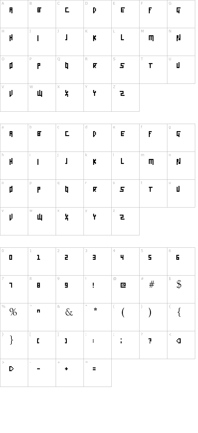 pixel-siggy character map